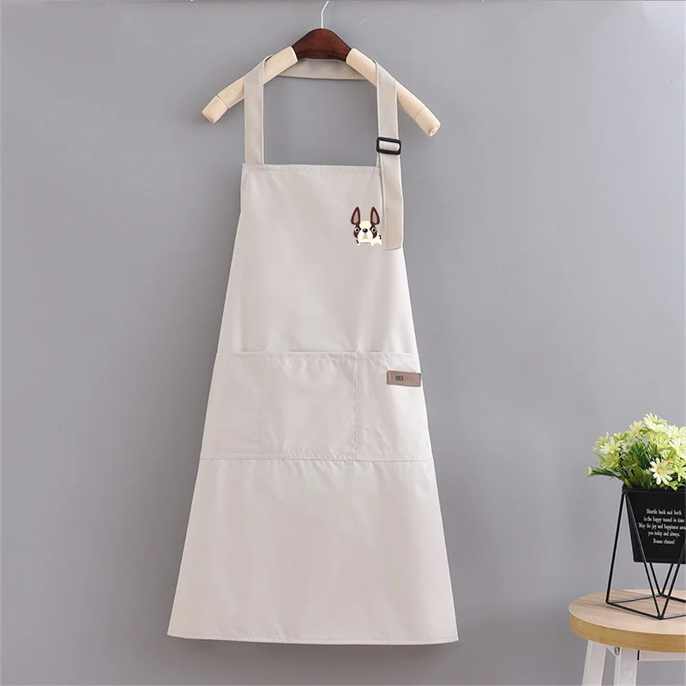 Fashion Waterproof Breathable Apron Kitchen Cooking Women Work Clothes Men\'S Oil Proof Coffee Apron Kitchen Accessories