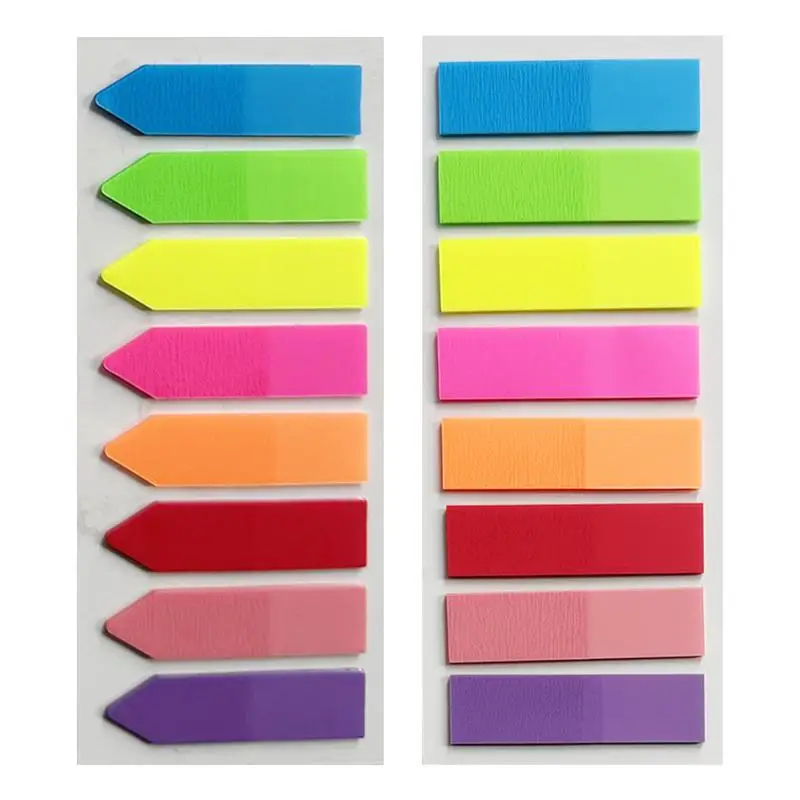 ספר כרטיסיות 8 צבעים דפים דביקים צבע כרטיסיות אינדקס דביקות שקופות אינדקס פלורסנט מדבקות עבור מחשבים ניידים