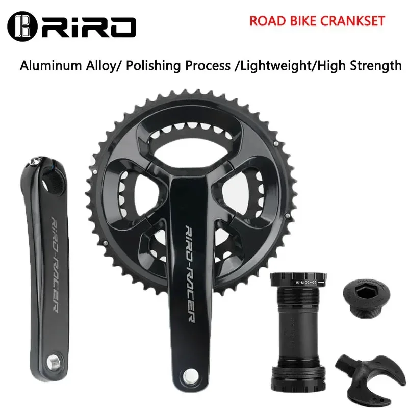 RIRO RACER R8 170MM 50-34T Chainrings Sprockets Hollow Integrated Folding Bike Crankset for SHIMANO Road Bike Crankset