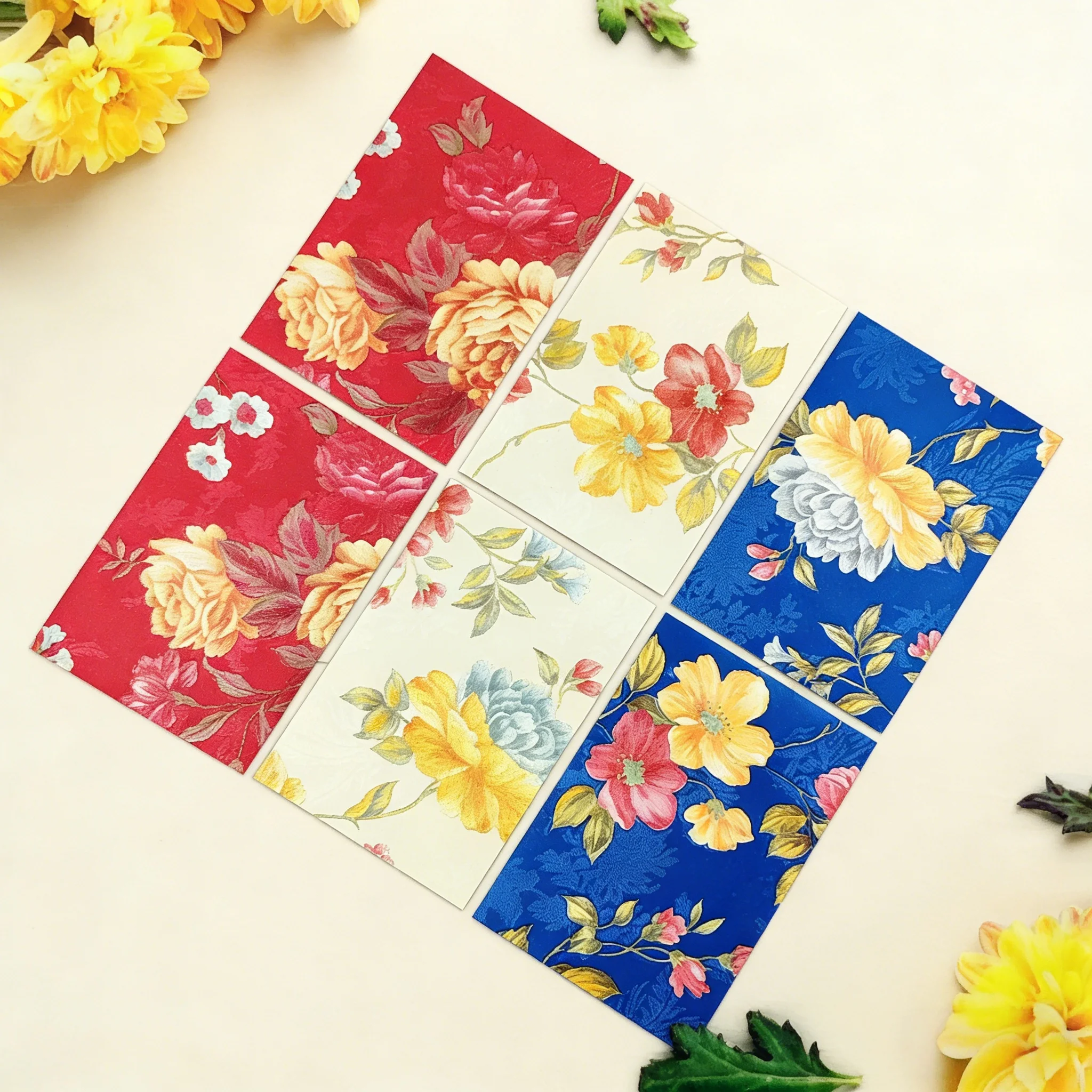 

10PCS Chinese Retro Peony Envelopes Vibrant Floral Paper Envelopes for Greeting Cards Letters Gift Packaging Wedding Stationery