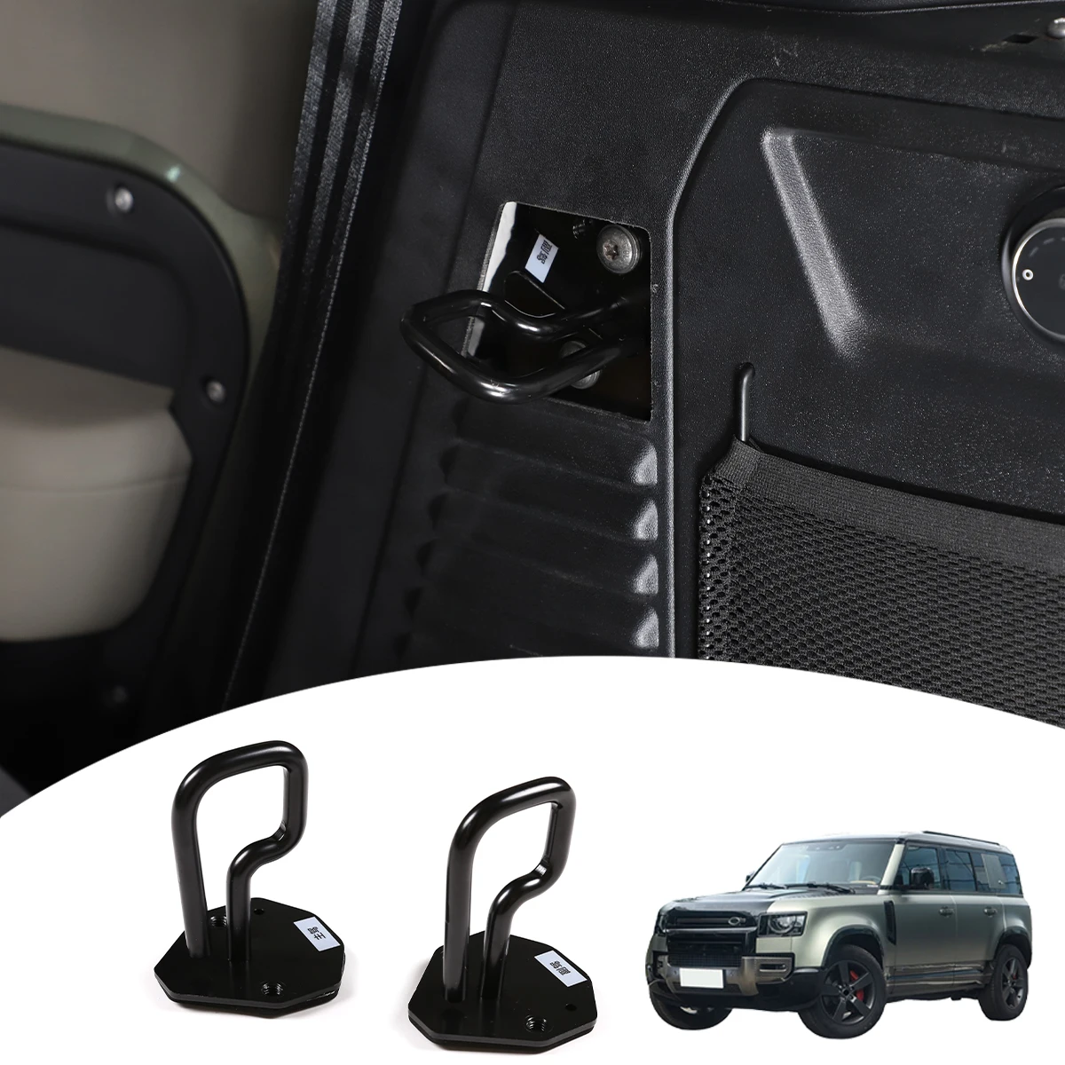 For Land Rover Defender 110 130 2020-2024 Aluminum Alloy Black Car Rear Seat Backrest Seat Adjustment Bracket Car Accessories