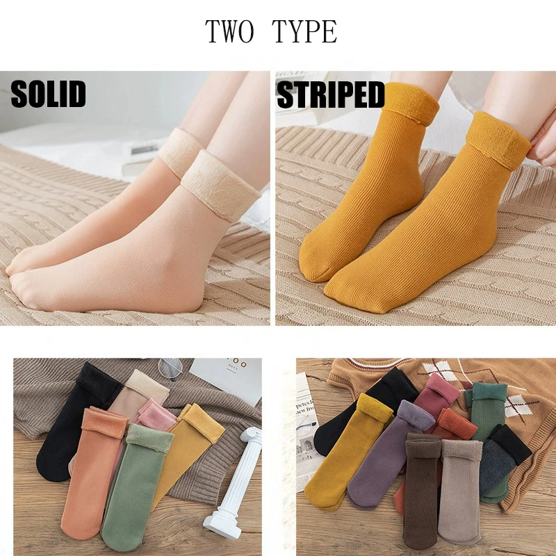 3 أزواج من الجوارب النسائية السميكة القطيفة أرضية المنزل داخلي الثلوج الجوارب النساء جوارب النوم الدافئة للشتاء والخريف