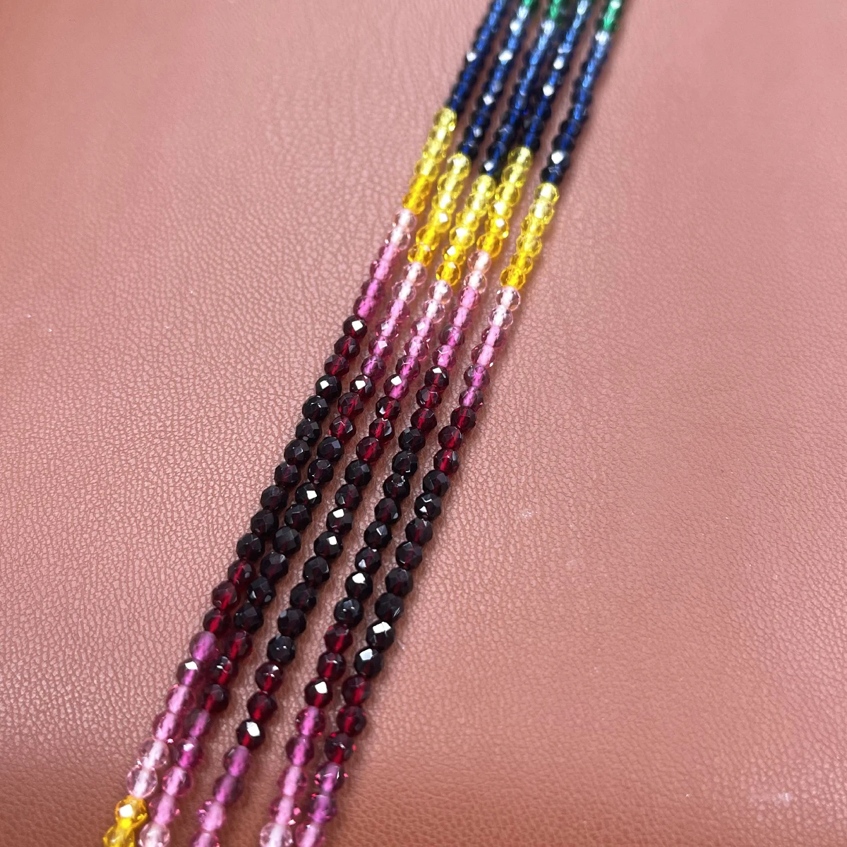 

5Strands DIY Faceted Spinel Beads Mixed-Color Beads 3mm For Jewelry Making DIY Necklace Bracelet Earrings Accessory Length 40cm