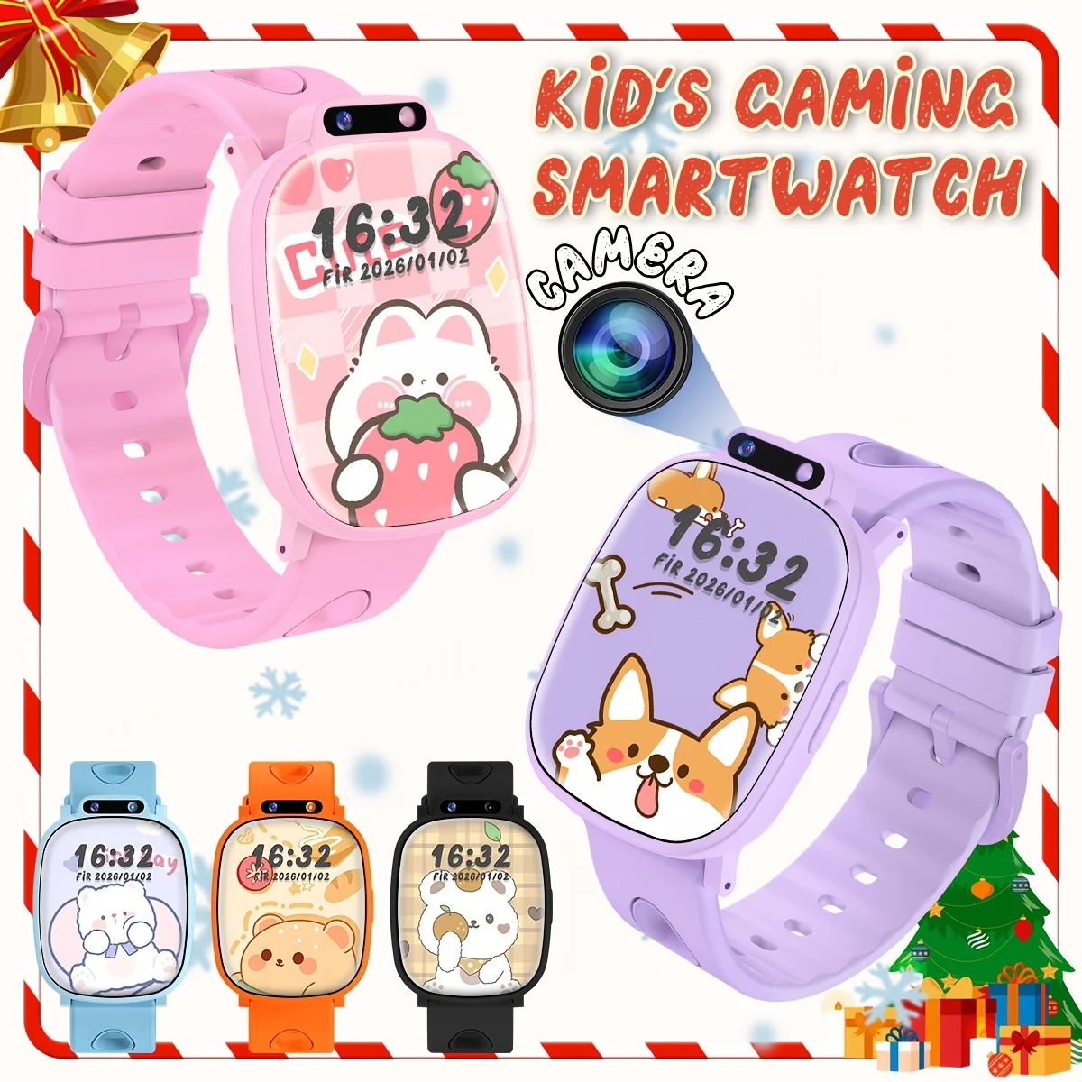 

LAXASFIT Kids Smart Watch HD Touchscreen Camera 18 Games Sleep Monitor LED Flashlight Calculator Birthday Gift For Boy Girl