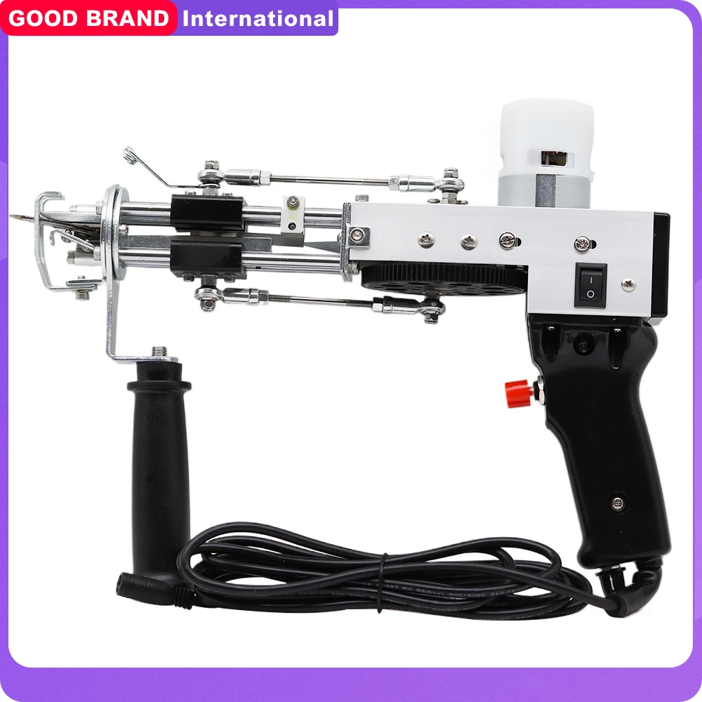 Electric Carpet Tufting Gun Weaving Machine Professional Flocking Device Embroidery Tool Cut/Loop Pile Handheld Knitting Machine