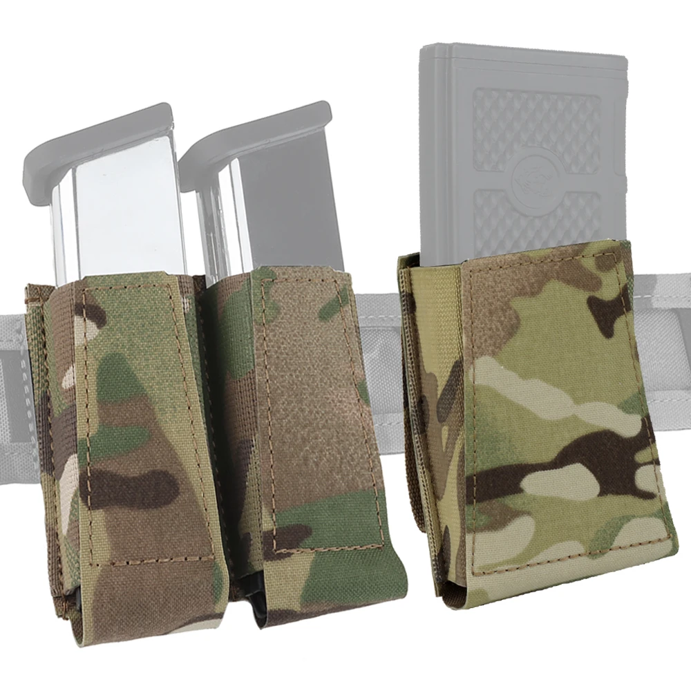 

Tactical MOLLE 9mm Mag Pouch AR15 AK47 Magazine Holder Single Double Molle Belt Clip Magazine Pouch Rifle Pistol Mag Carrier