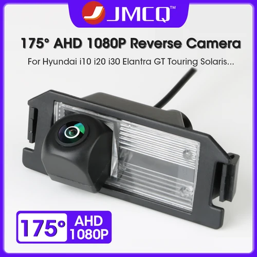 175 °   Cámara de coche AHD 1080P lente ojo de pez inverso cámara de visión trasera para Hyundai i10 i20 i30 Elantra GT Touring Solaris Genesis Coupe