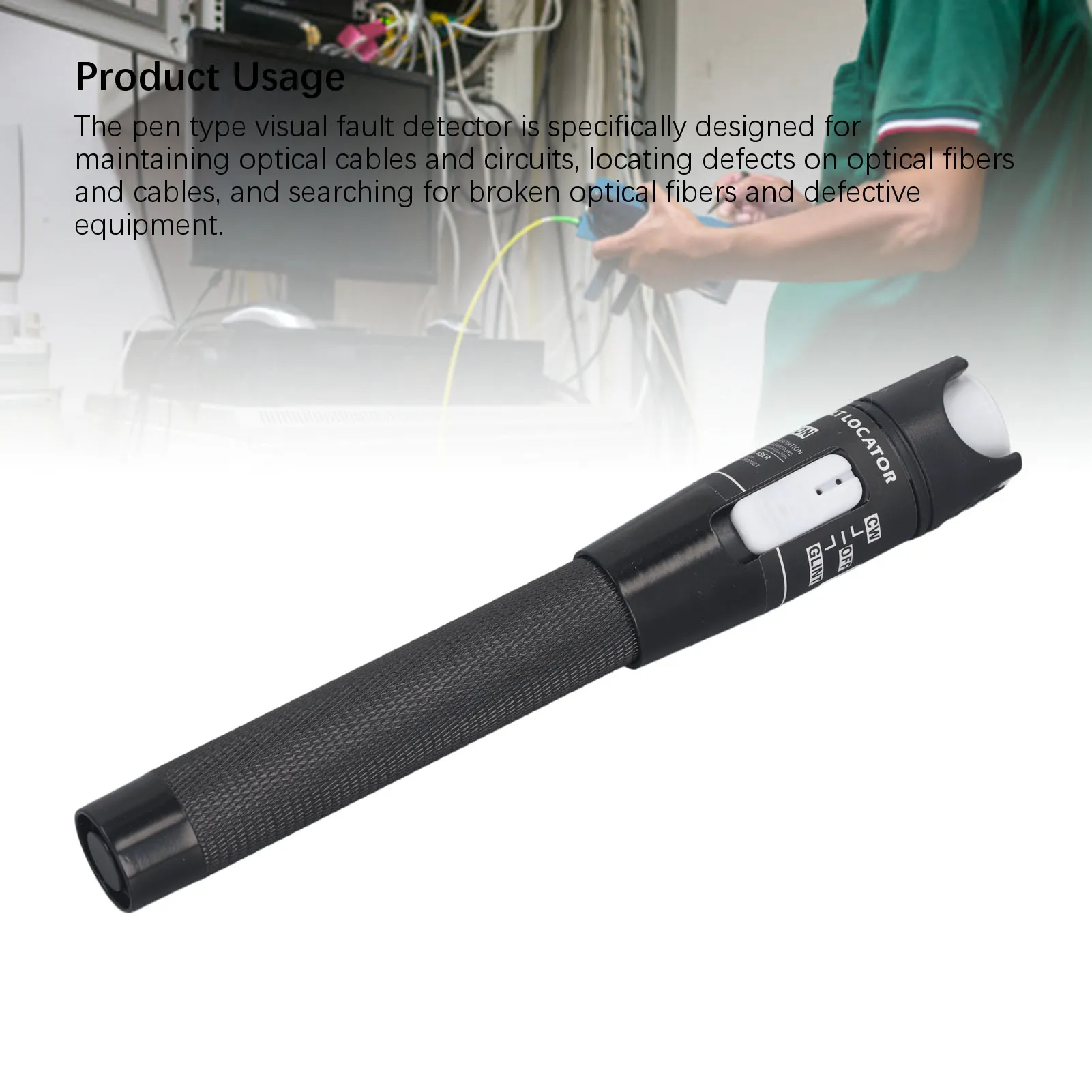 Оптическая тестовая ручка 80 МВт 80 км визуальный локатор неисправностей 650 нм ± 10 нм выход нескользящая ручка для обнаружения точки останова