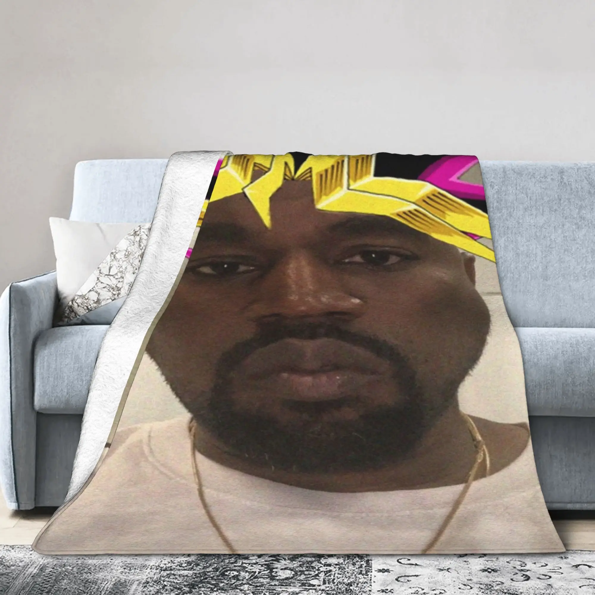 k-kanyes w-wests funny meme Blankets Fleece  Relax Ultra-Soft Throw Blanket for Bedroom Bedding Throws