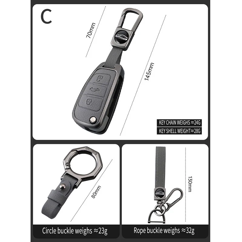 

Zinc Alloy Car Flip Key Case Cover For Audi A1 A3 A4 8P 8L 8V A5 B6 B7 A6 A7 C5 C6 Q3 Q5 Q7 4F S3 S4 S6 RS3 TT Shell Accessories
