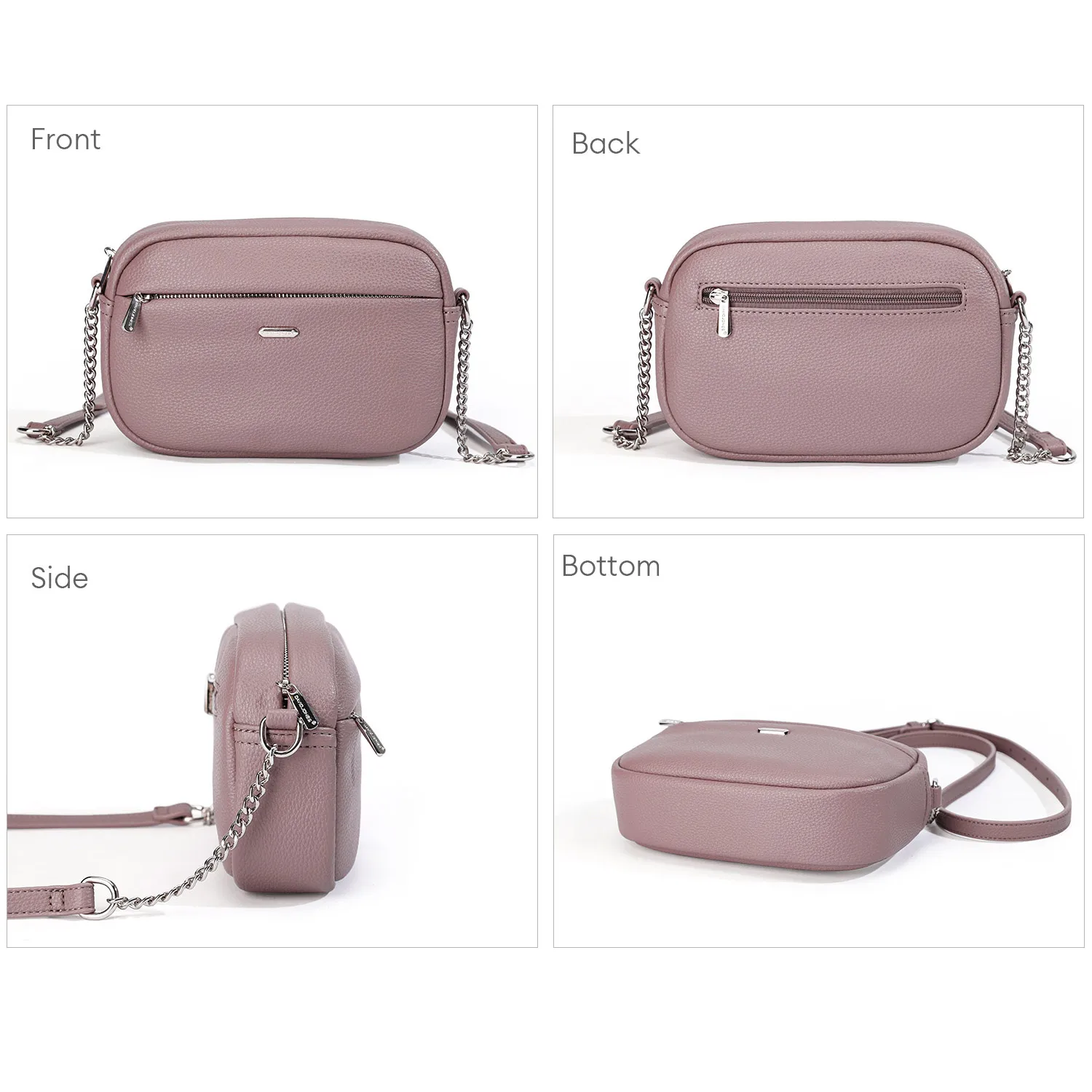 New 2024 David Jones Paris Women Shoulder Bag PU Leather Female Crossbody Bag Small Lady Handbag Travel Business Commuter Bags