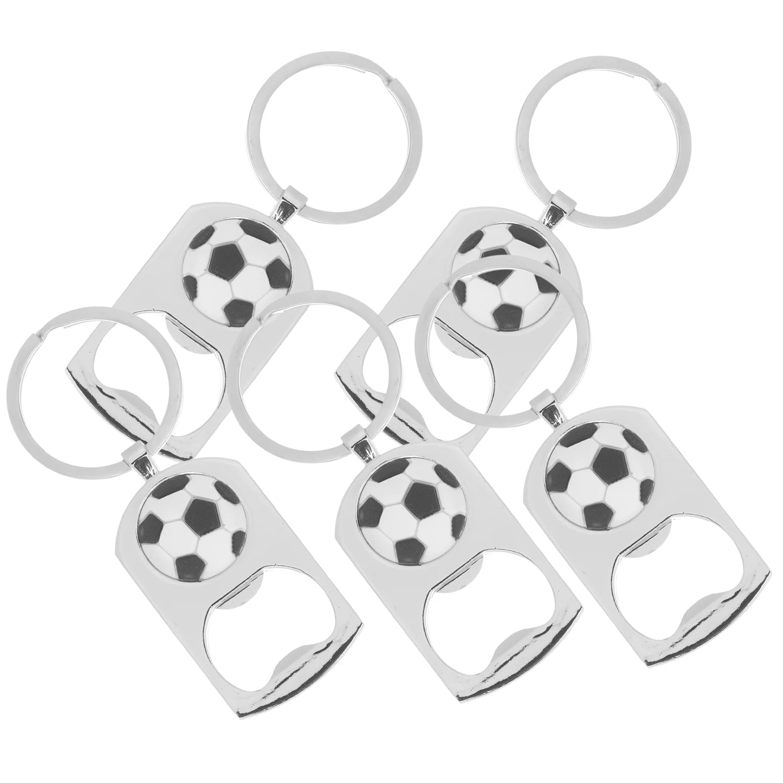 5 Pcs Football Corkscrew Basketball Keychain Sports Gifts Portable Apparel Metal Aldult Mini