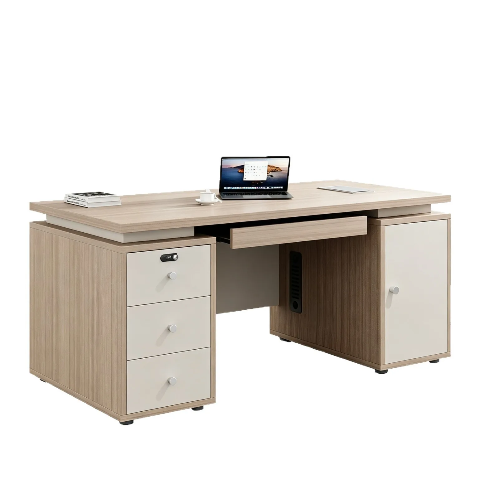 YJQ single office desk and chair combination 1.2/1 meters computer office staff desk staff desk