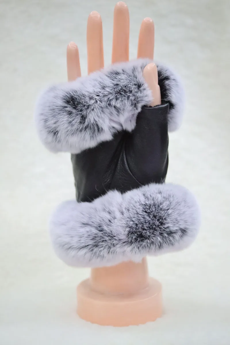 Genuine sheepskin mittens womens, Sheepskin gloves womens, women's fingerless, Sheepskin hand warmers, Leather gloves