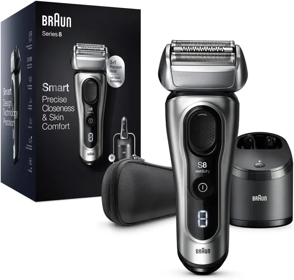 Electric Razor for Men,  Electric Foil Shaver with Precision Beard Trimmer, Cleaning  Charging