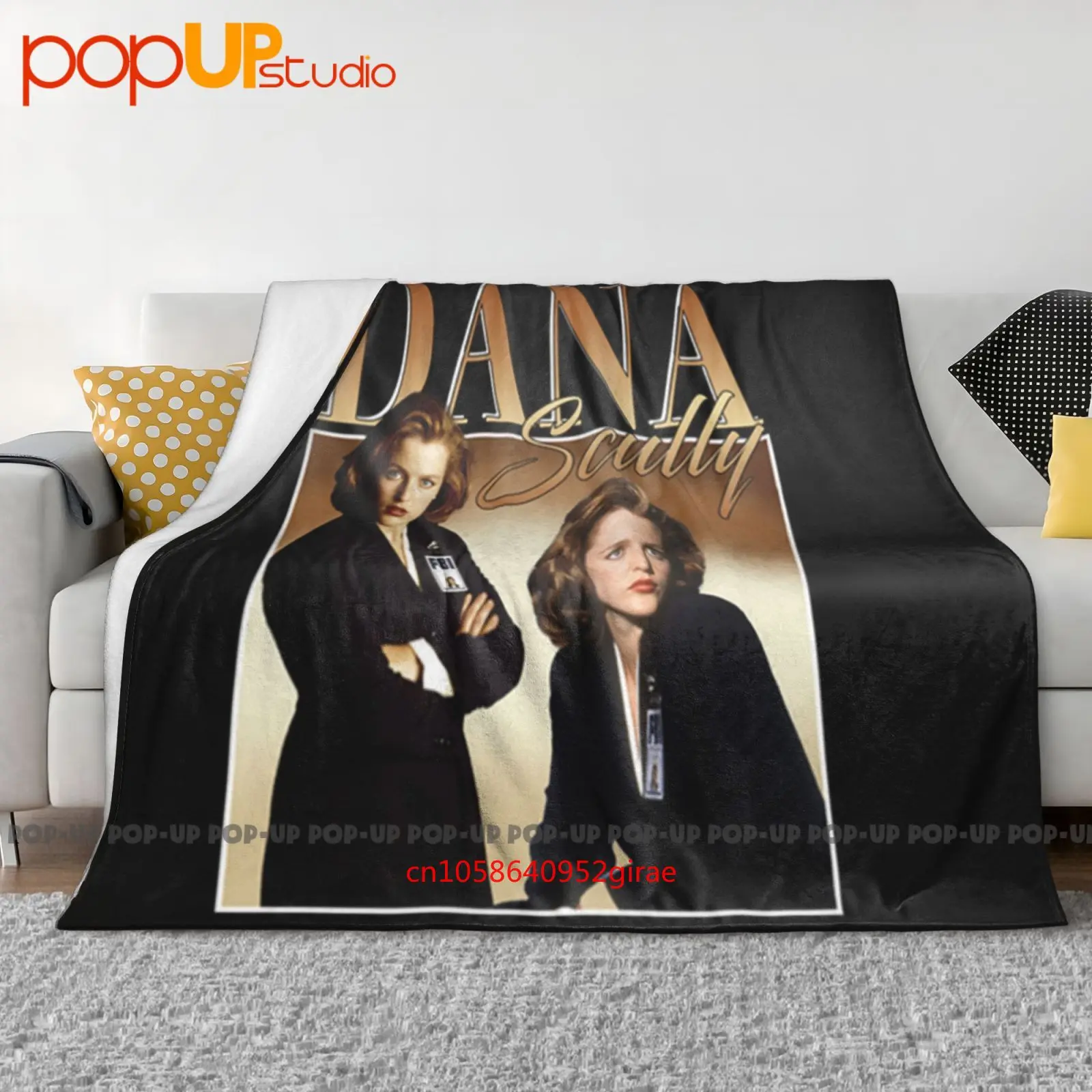 Tha012501 The X-Files جيليان أندرسون دانا سكالي 90S بطانية فائقة النعومة لحاف الشتاء غطاء أريكة أغطية السرير #1