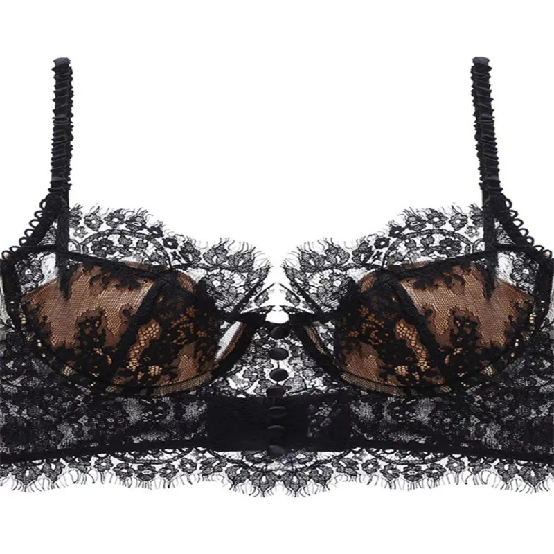 Большая грудь демонстрирует маленькую грудь для женщин, нижнее белье на лето, французский чистый сексуальный ультратонкий кружевной бюстгальтер для вторичной груди, пр.
