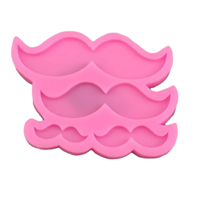 Moustache Straw Topper Silicone Mold DIY Father\'s Day Chocolate Fondant Cake Decorating Tools Keychain Epoxy Resin Clay Moulds