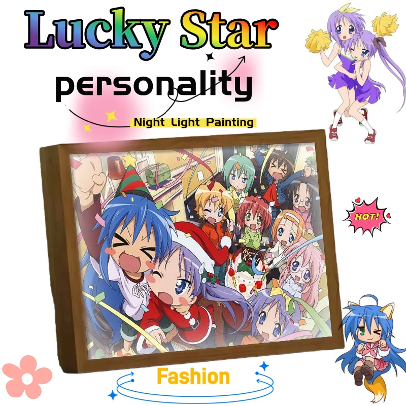 Lucky Star Light Painting Cute and Fashionable Cartoon Style Anime Atmosphere Lamp Decoration Night Light Gift for Friends