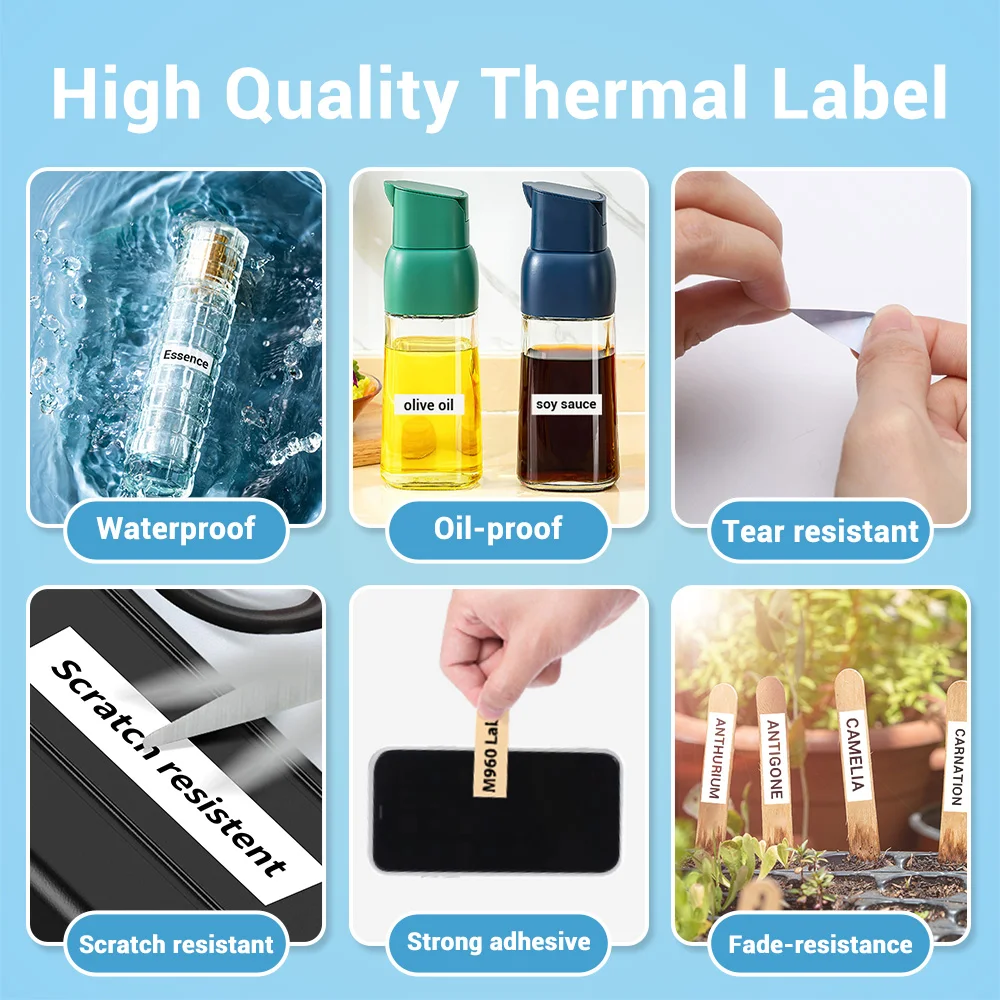 Phomemo D30 Label Maker Sticker Maker Machine Labelprinter Draagbare Bluetooth Mini Labeler voor Office Home School Android iOS