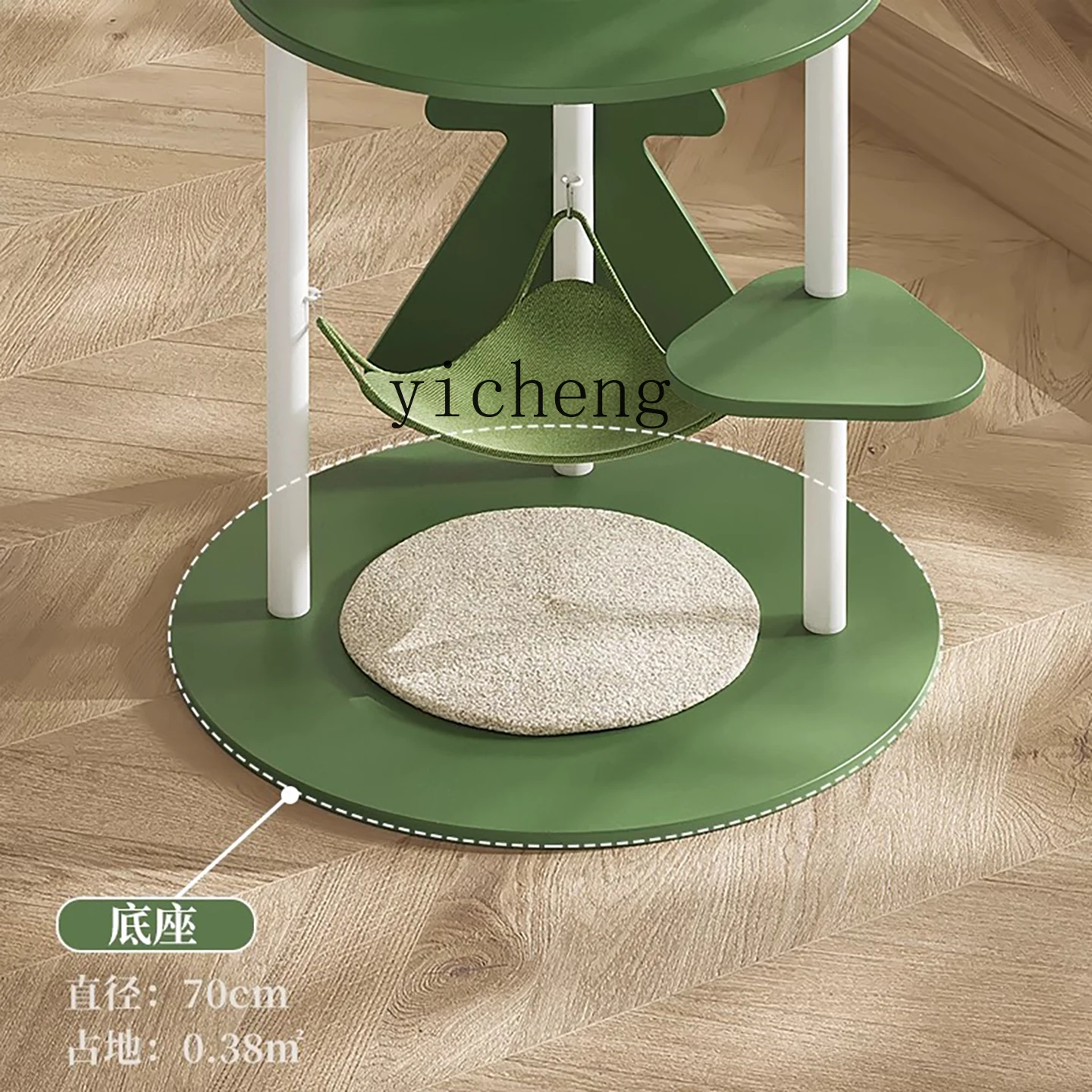 

ZK Iron Art and Solid Wood Combined Simple Cat House Cat Tree Integrated Cat Supplies living room decoration home decor