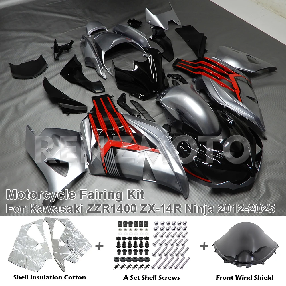 

Motorcycle Fairing Kit for Kawasaki ZX14R ZZR1400 2012-2024 Fairings Panel ZX14 ZZR 1400R 12-24 Green Gloss Bodyframe Cowl Shell