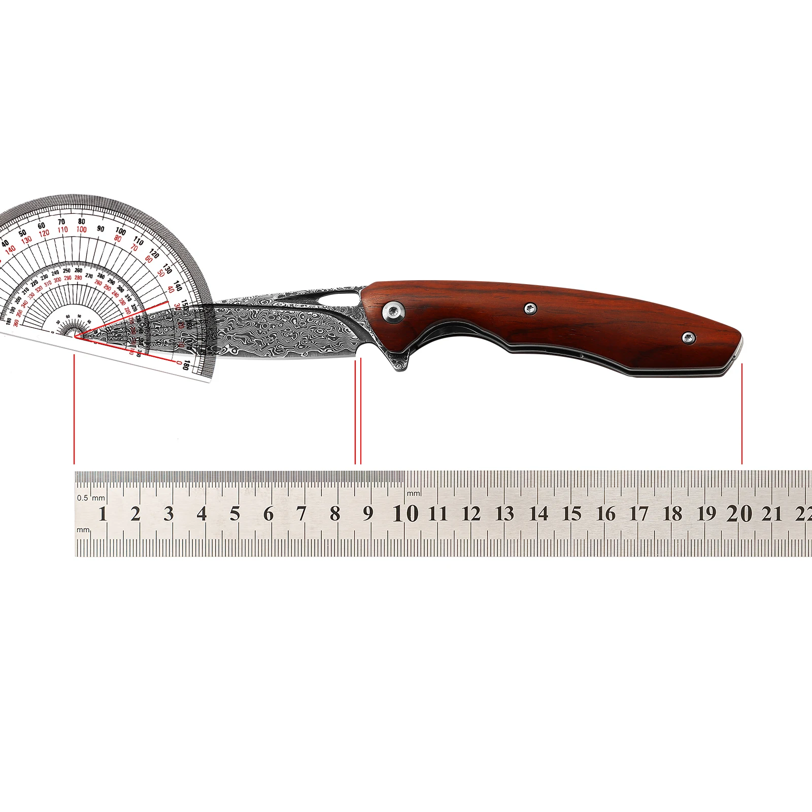Damaskus Klappmesser, VG10 Stahl kern Taschen messer für Männer Frauen, Outdoor Camping Edc Messer Multi-Tool
