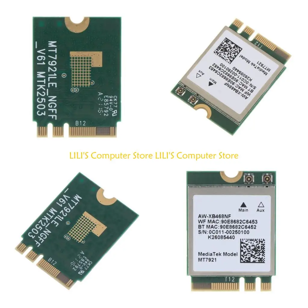 

A52B Wi-Fi 6 Беспроводная Wi-Fi карта BT 5.2 для M.2 2230 DualBand расширяет Wi-Fi 802.11ax ac MT7921K Wi-Fi 6 Сетевая карта для
