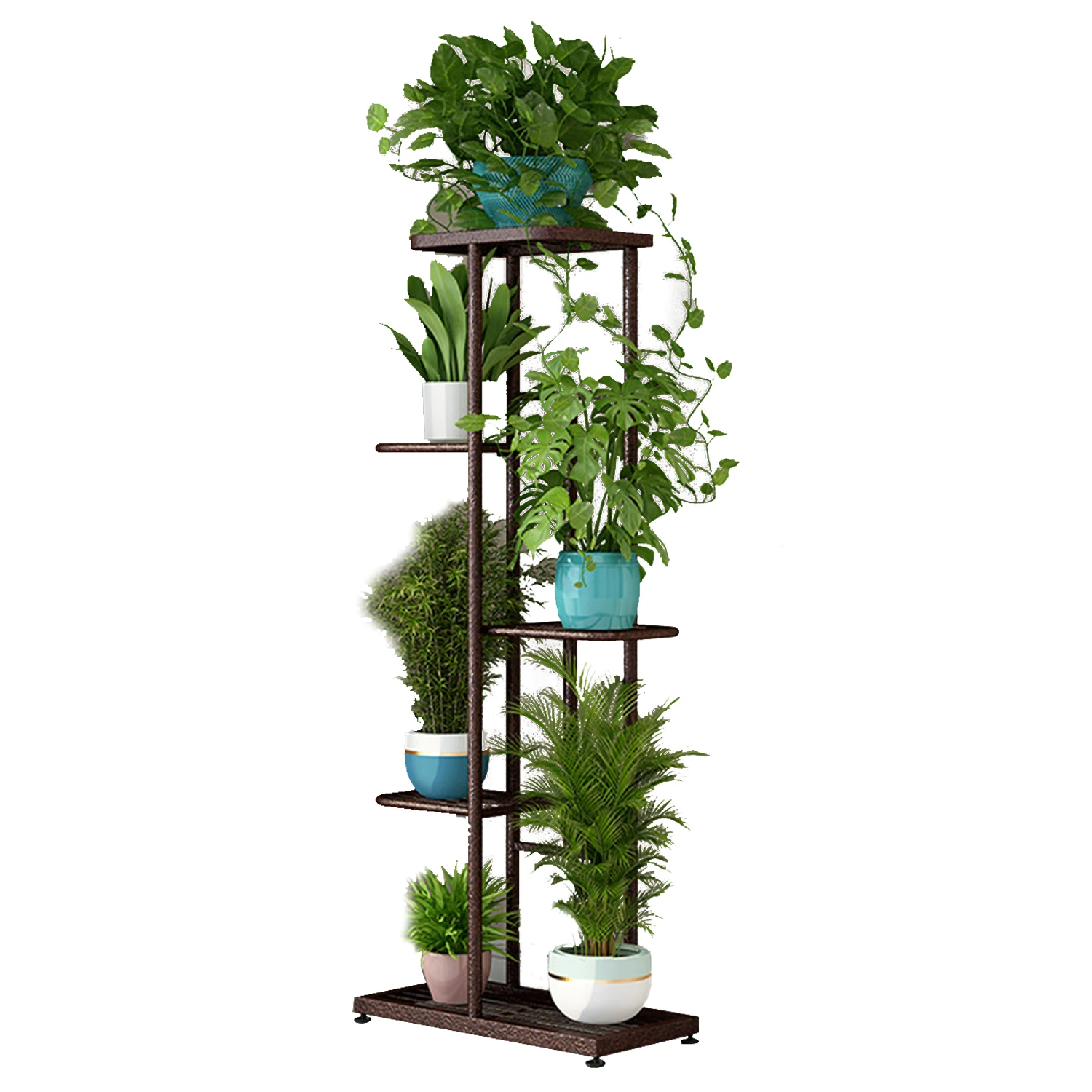 5 Floors 6 Potted Flower Stand Indoor Plant Shelf Metal Support Frame Garden Balcony Flower Pot Green Plant Home Decoration