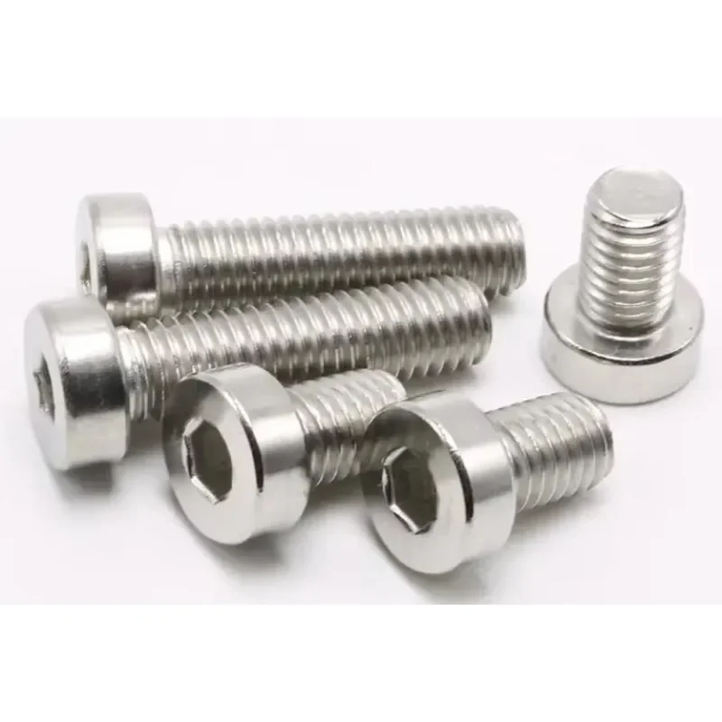 

vriRXsGy 2pcs M8 stainless steel cup head screw hexagon socket screws furniture decoration bolt 10mm-30mm length