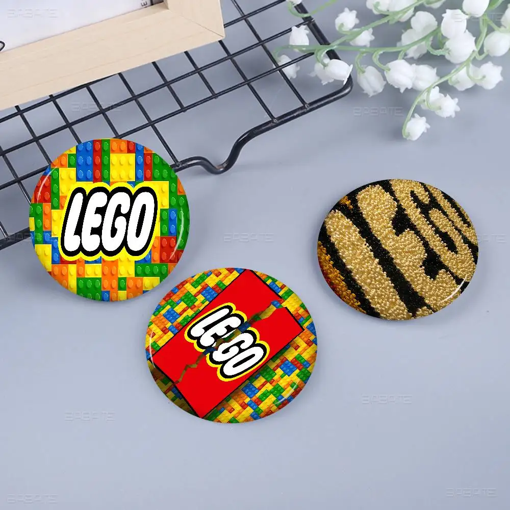 Famous Toy Brand L-LEGO New Brooches Soft Button Pin Funny Silly Gnarpy On A Skateboard Meme Badge Gamer Collection Gifts