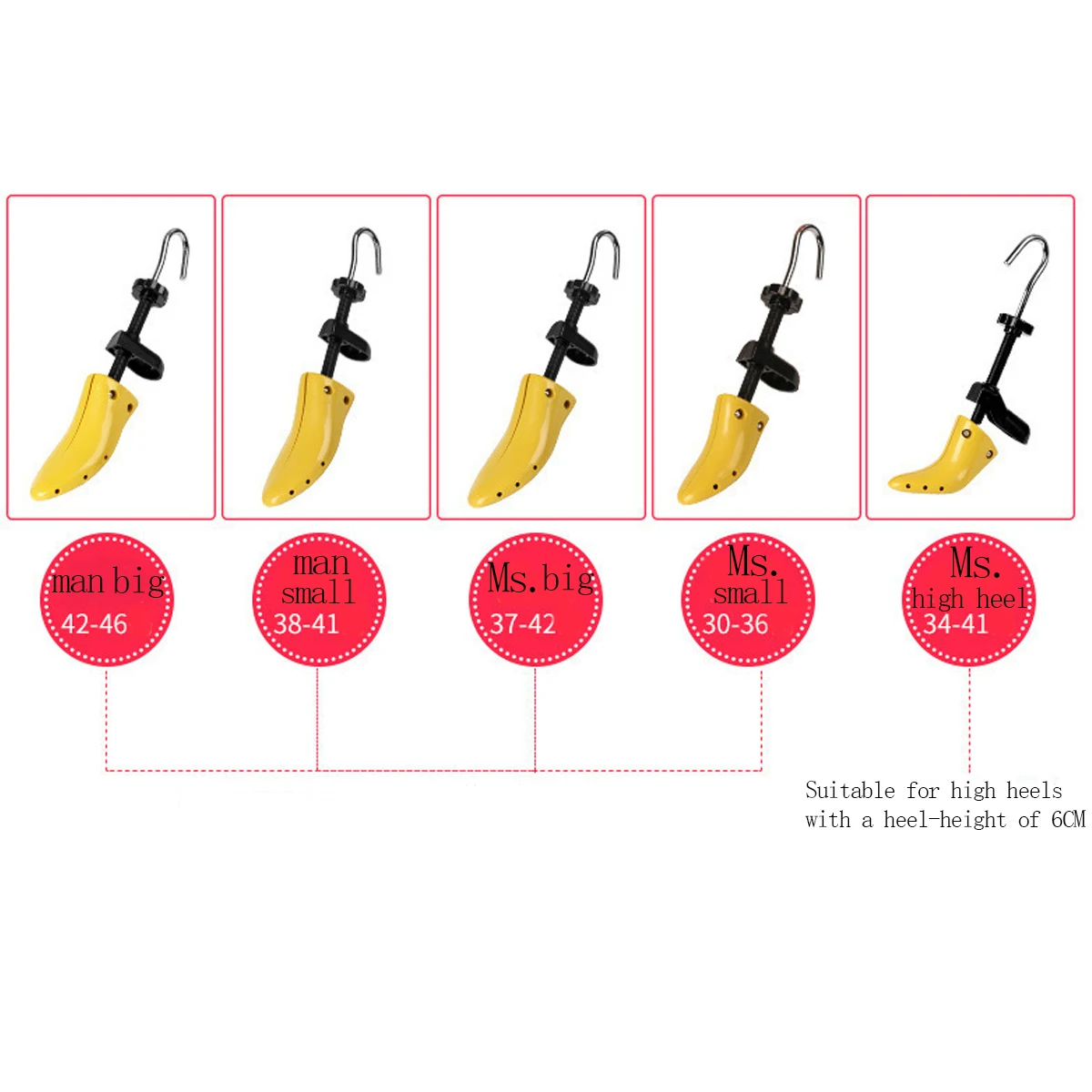 1 Stück Schuhspanner für Herren und Damen, Schuhformer, Schuhweiterer, verstellbar, zur Verlängerung der Länge und Breite des Schuhs – Detail 2