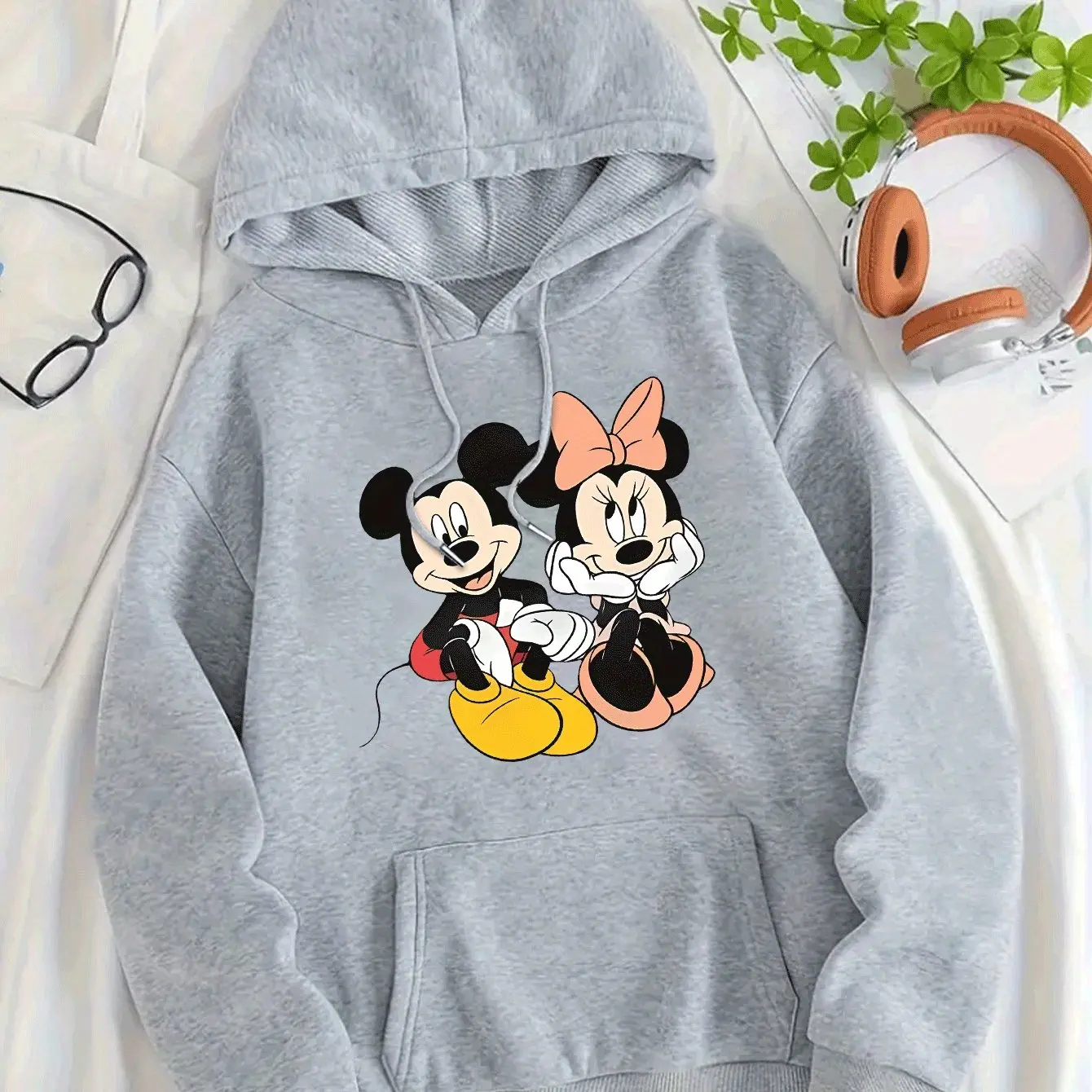 ديزني ميكي ماوس هوديس أزياء المتضخم للجنسين هوديس بلوزات الخريف والشتاء الصوف عارضة تنوعا الشارع الشهير