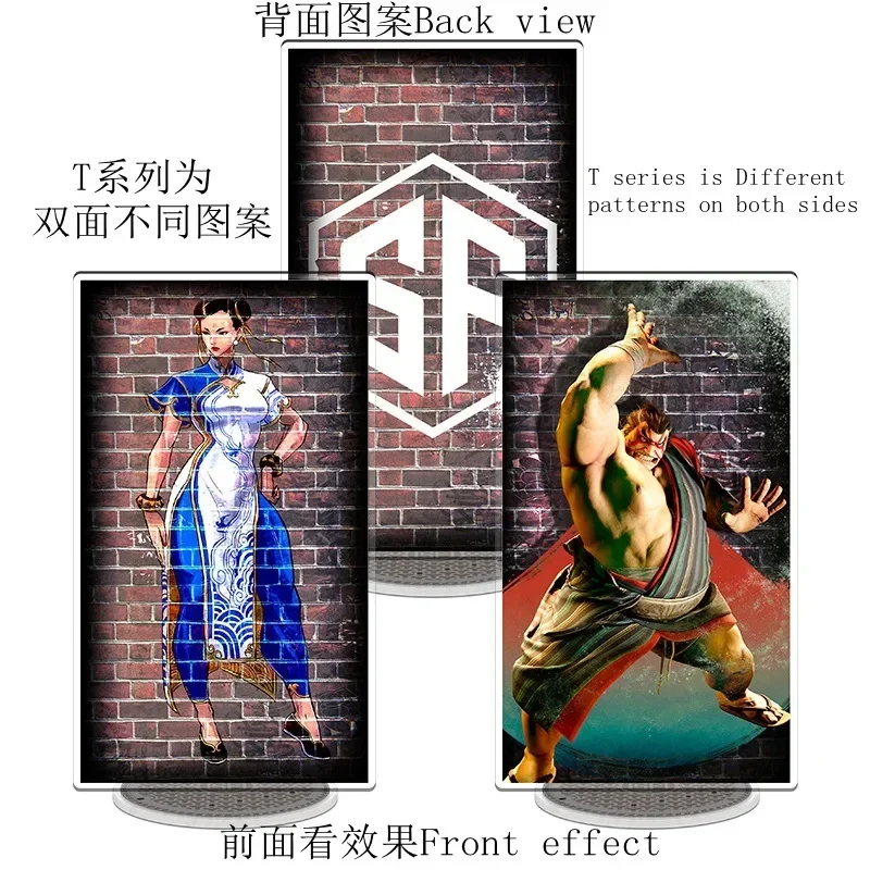 Anime Street Fighter 6 Acrylic Toy Ryu Chun-Li Model Doll Fighting Game Figure Desk Decor Cosplay Exhibition Gift 20cm