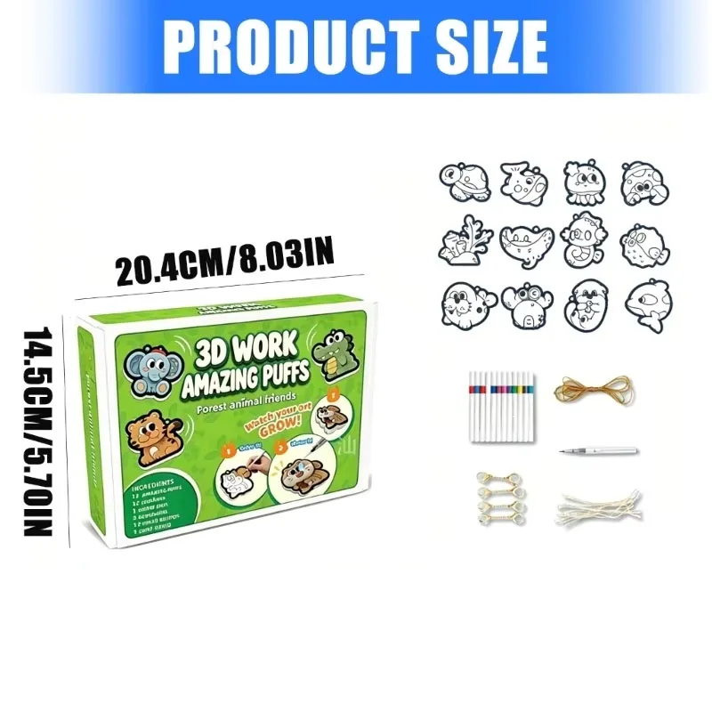 Diy Craft Toy Wood Pulp Cotton Painting Foam Fluffy Texture Painting Parent-Child Interactive Handmade Toys for Children Gifts