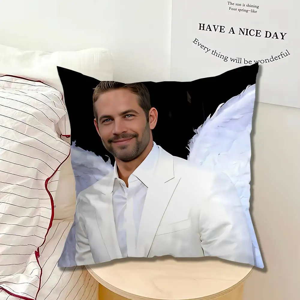 FOR Paul Walker Pillow Case Square Bedroom Sofa Leisure Comfort Cushion Car Home Decoration