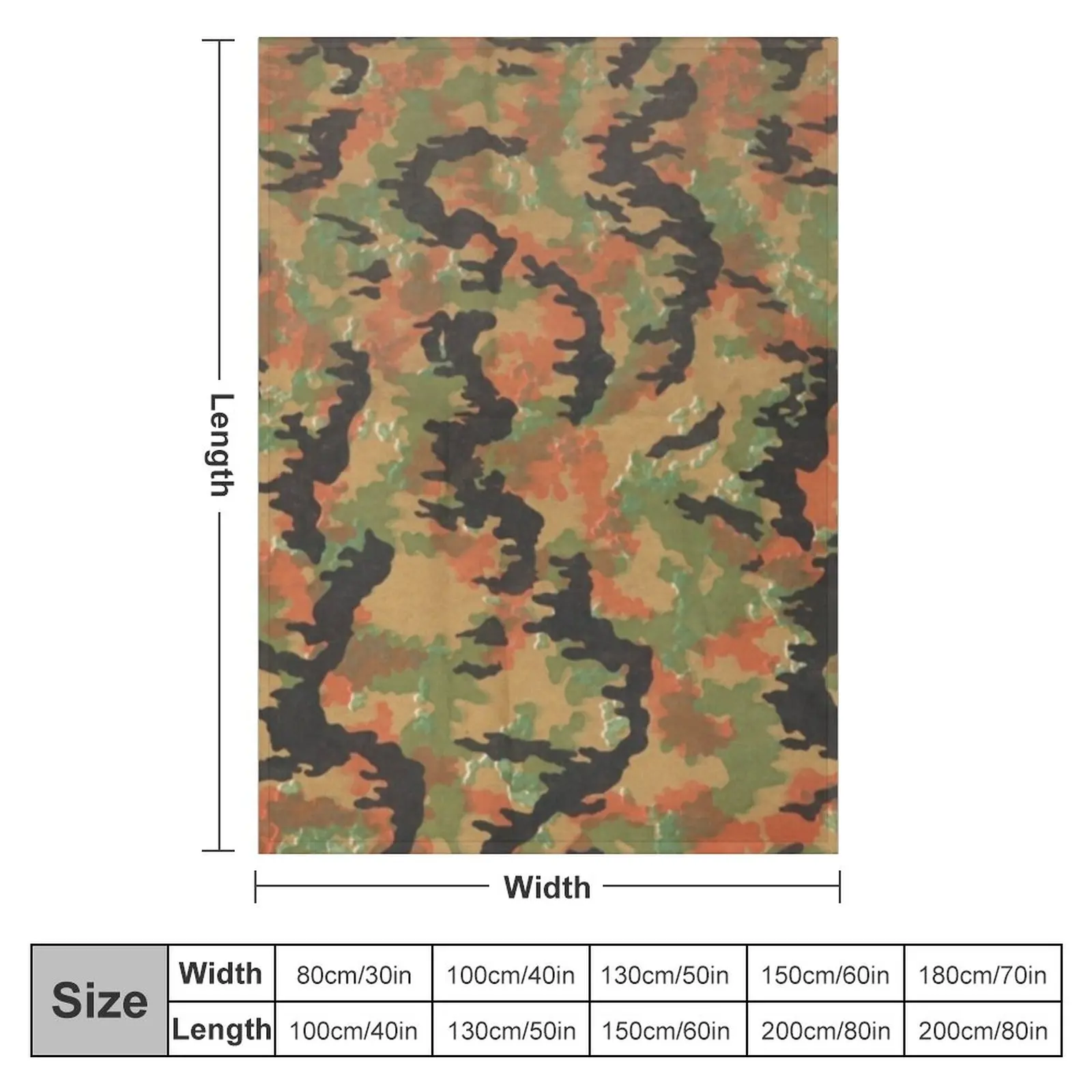 Waffen SS Leibermuster camo pattern 1945 Throw Blanket Thin Blanket Luxury Thicken Blanket Sofa Blanket