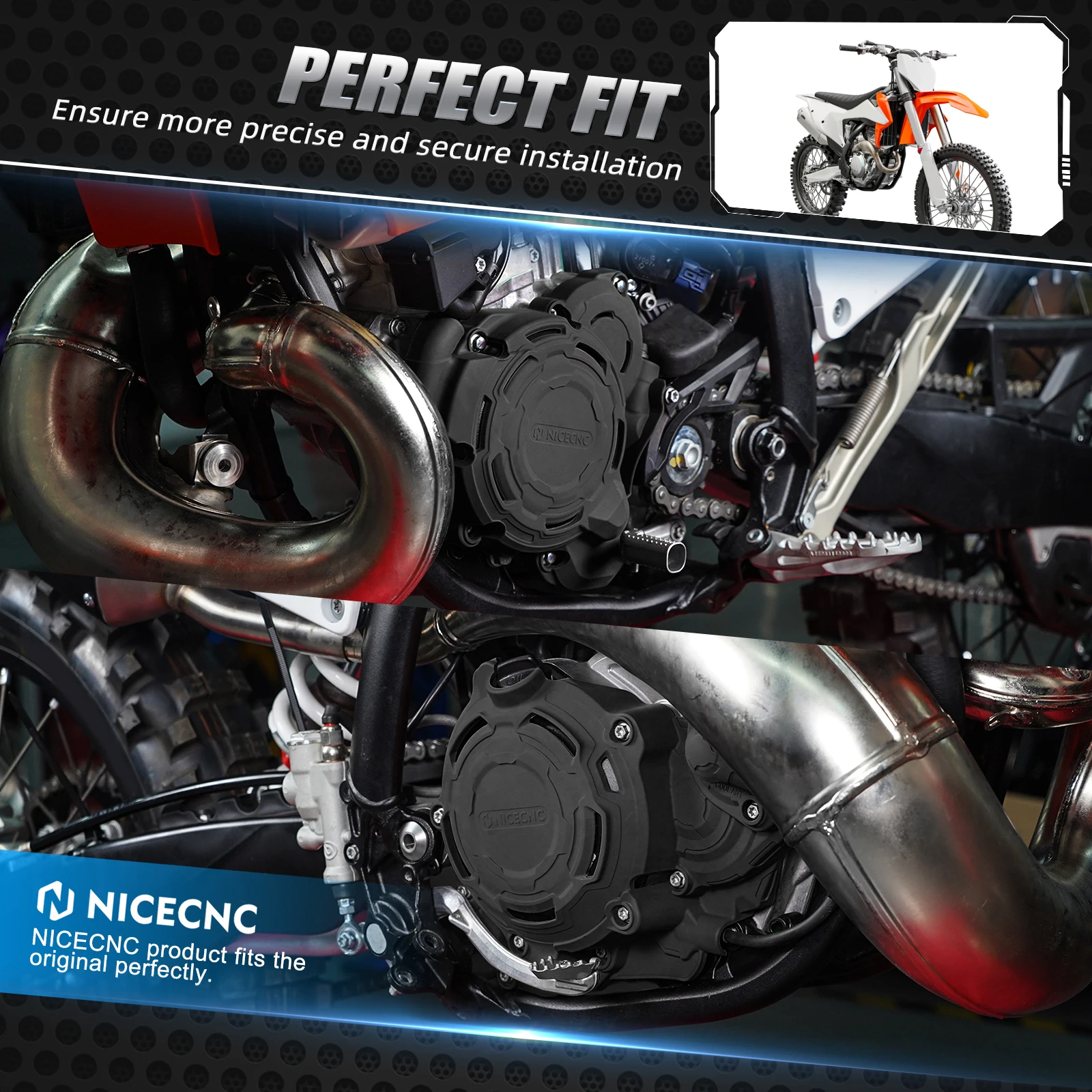 NICECNC For KTM EXC 300 EXC 250 SX 250 For Husqvarna TE 300 TE 250 For GasGas EC 300 EC 250 2024 Crankcase Ignition Clutch Cover