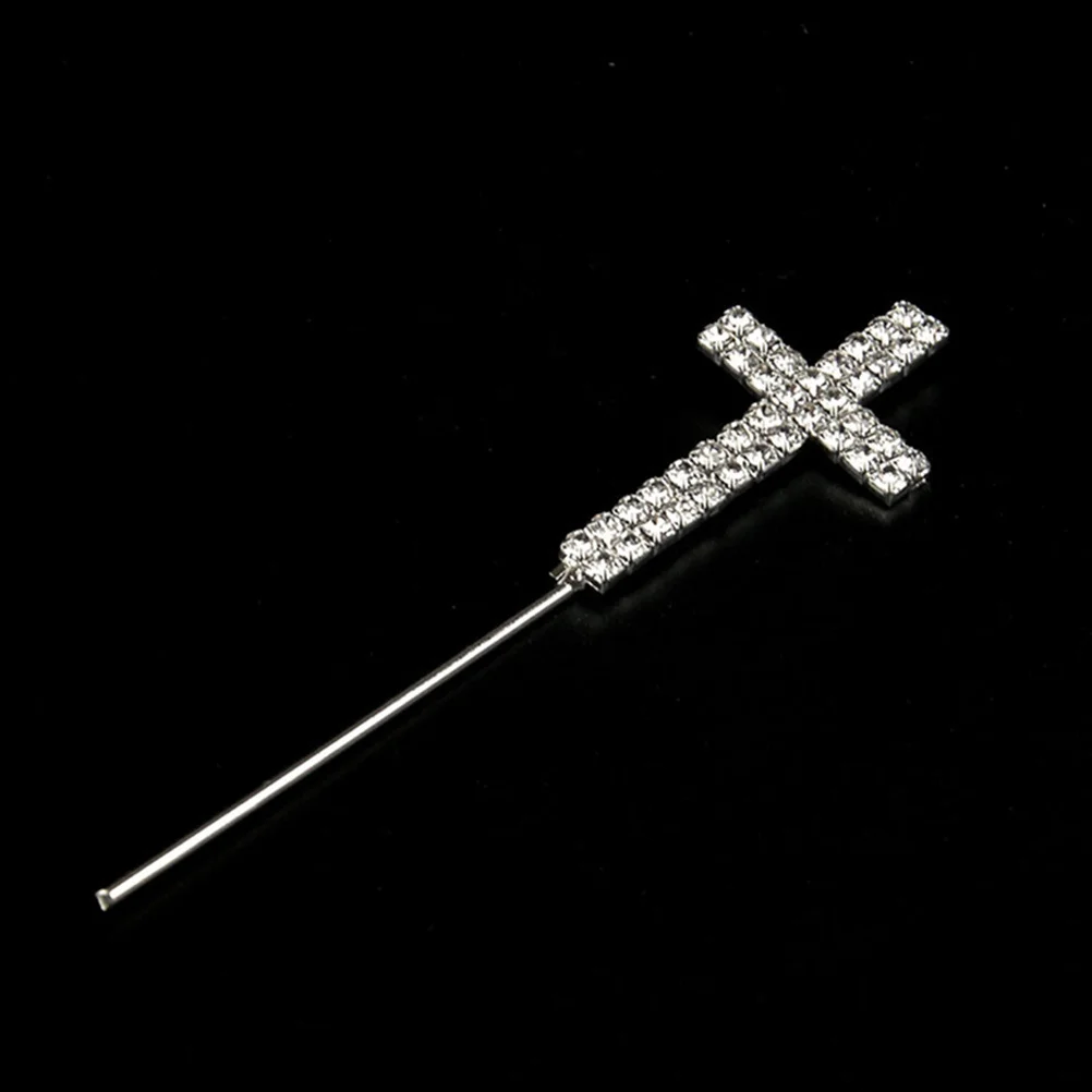 

3Pcs Rhinestone Cross Cake Topper Elegant Birthday Wedding Decoration Cake Ornament Groovy Party Decorations
