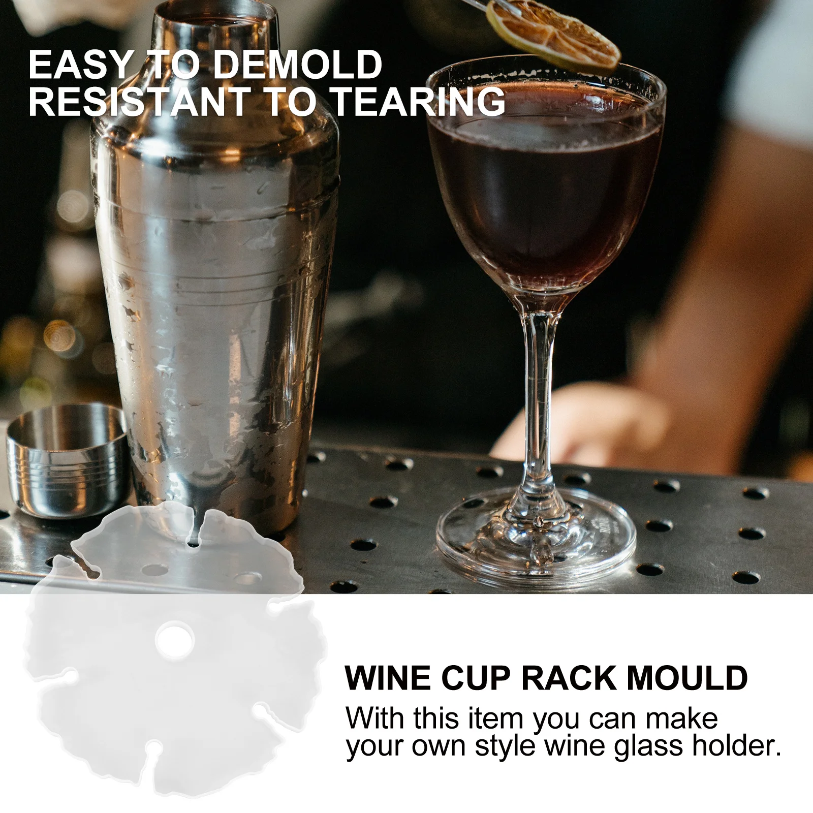 Silicone Rack Mold Wine Cup Holder Mold Easy to Clean Reusable Create Your Own Works Durable Wine Cup Bracket Mould