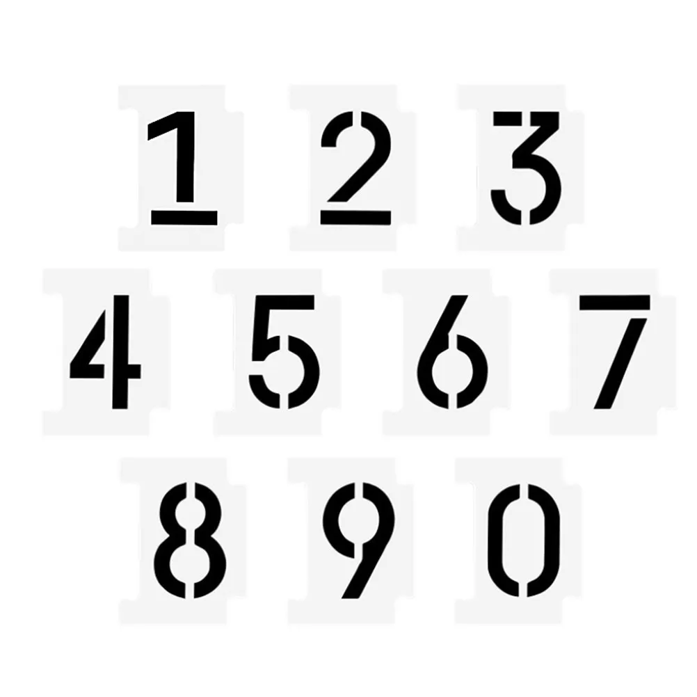 Scrapbooking Stencils for Drawing Painting Templates Number White Reusable Craft