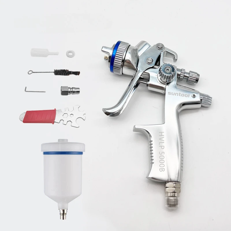 Smaster Silver 1.3mm Air Spray Gun  Kit Car Repair Spray Paint Gun Airbrush For Painting Car 4000B 5000B 5500B