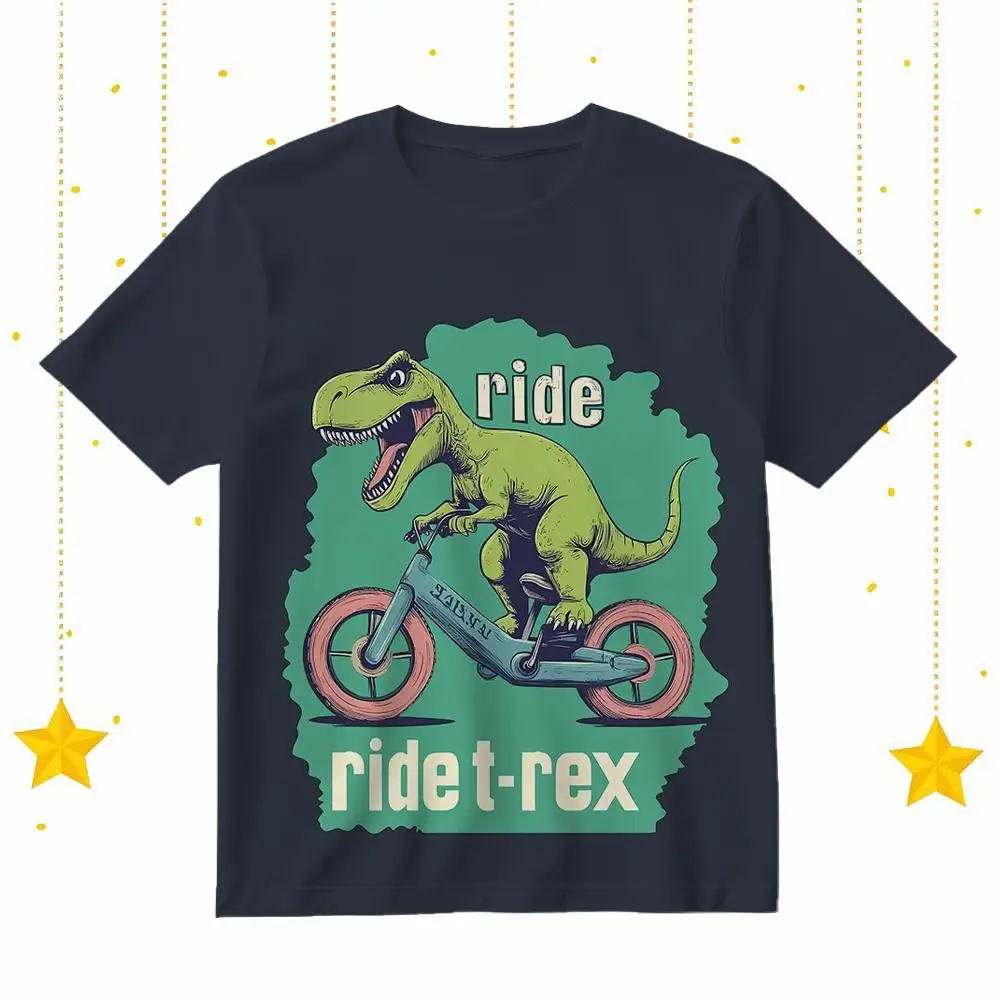 

Fun Tyrannosaurus Rex Print T-shirt Street Harajuku Style Casual Short Sleeve Men And Women Trendy Fashion Round Neck Top Gift