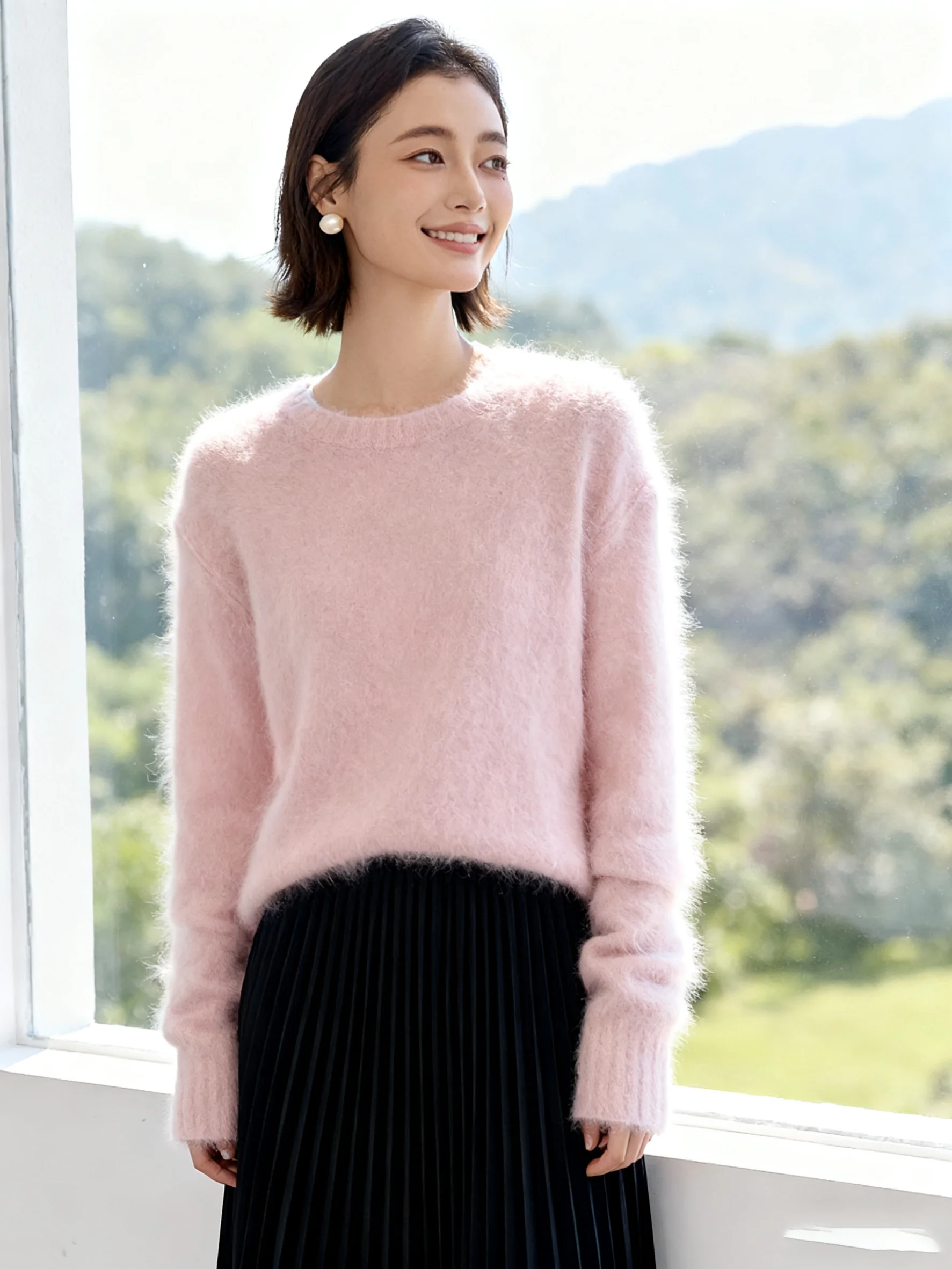 

Soft Cozy Women's Sweater Trendy Korean Sle Autumn Winter Faion Small Size High End Feeling Super Good Looking Top