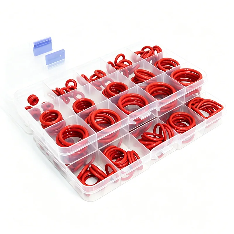 Red Silicone O-Ring Kit for Espresso Coffee Machine OD 4-32mm 1/2.0/3.1 High Temp -50~230℃ Sealing Gaskets for Group Head Boiler