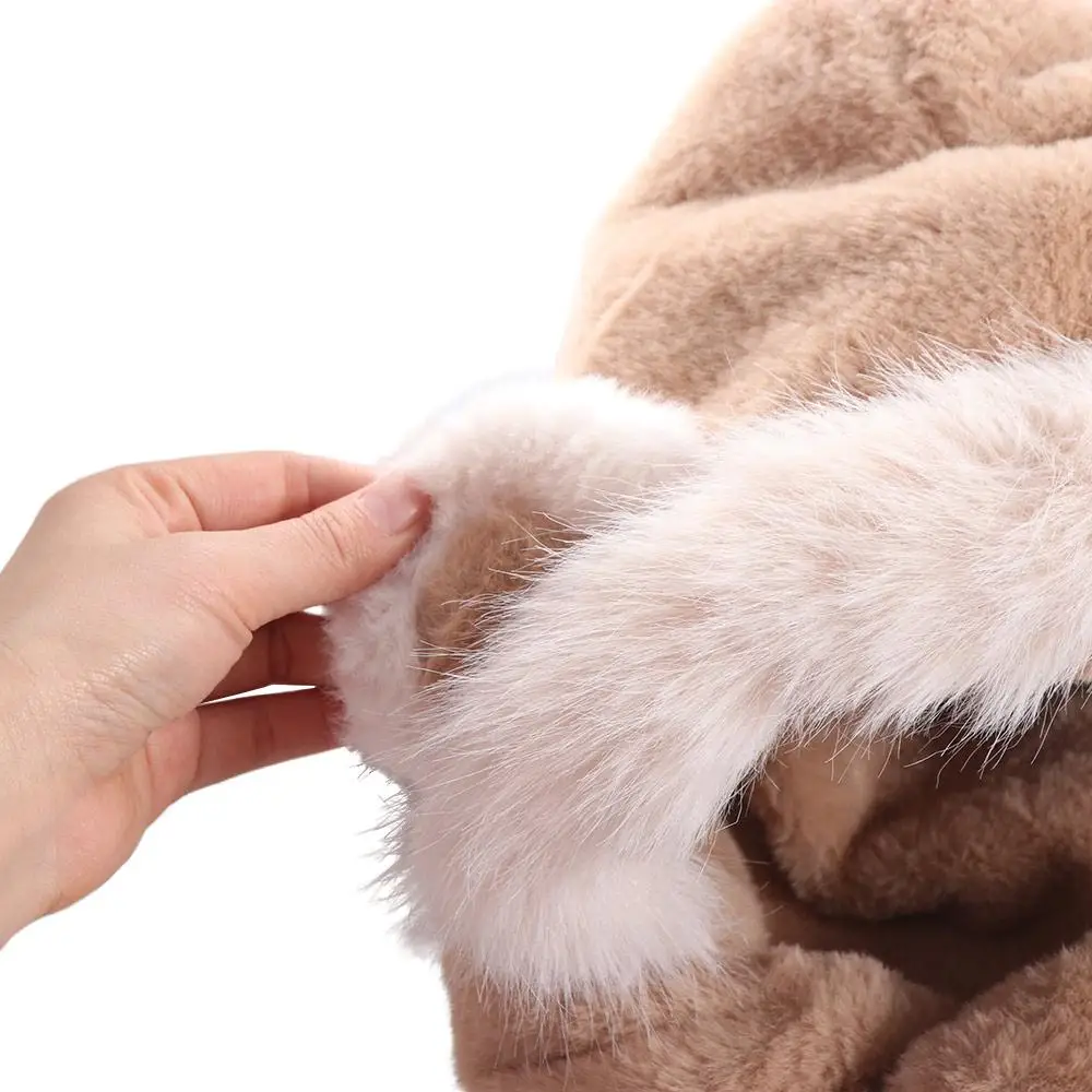 หมวกไหมพรมปักลายหูหมีน่ารัก พร้อมที่ปิดหู ผ้าพันคอ ถุงมือ สำหรับผู้หญิง สไตล์ลำลอง อุ่นสบาย ชุดหมวกผ้าขนสัตว์สำหรับฤดูหนาว