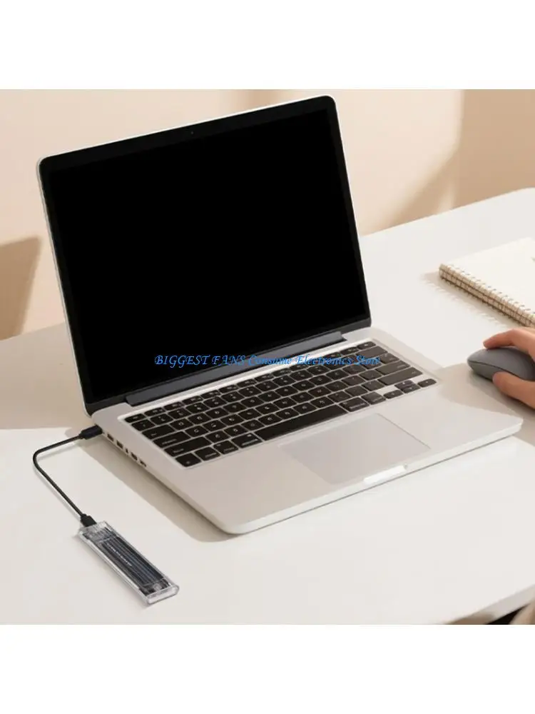 USB C 3.1 Gen 2 M.2 Ssds Enclosure Easy Installation Clear PC Materials Shell External drive Case For Multiple SSDs
