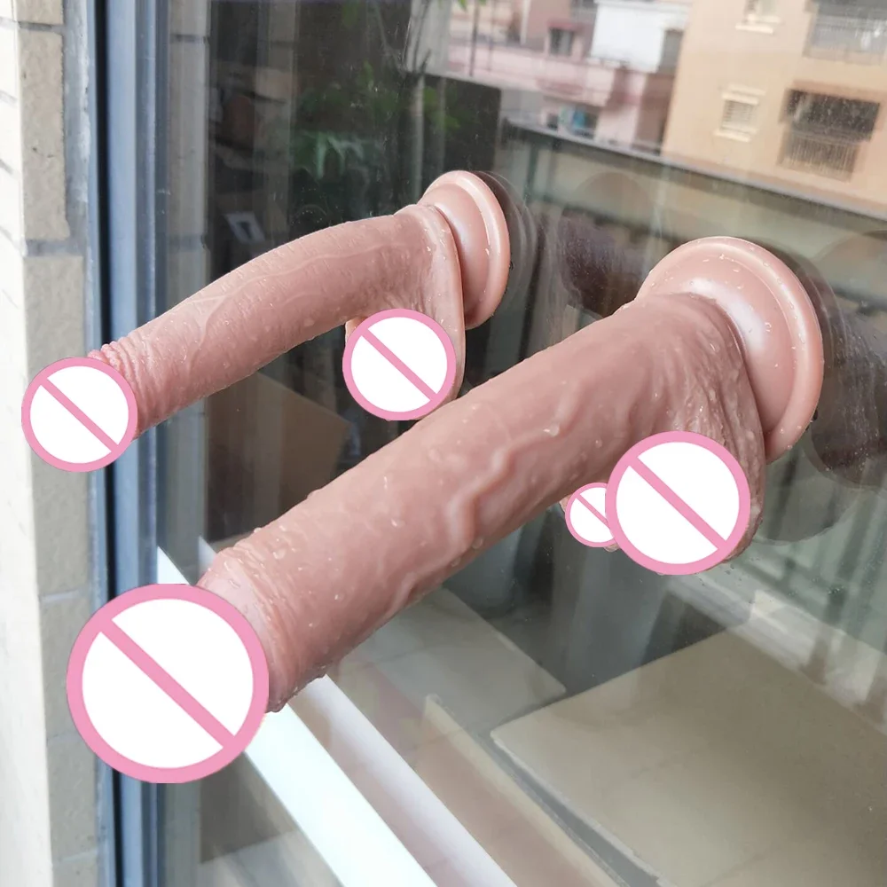 Super Realistic Dildo Soft Liquid Silicone Quality Dick Anal Big Penis With Sucker Sex Toys For Women Strapon G-Spot Stimulation