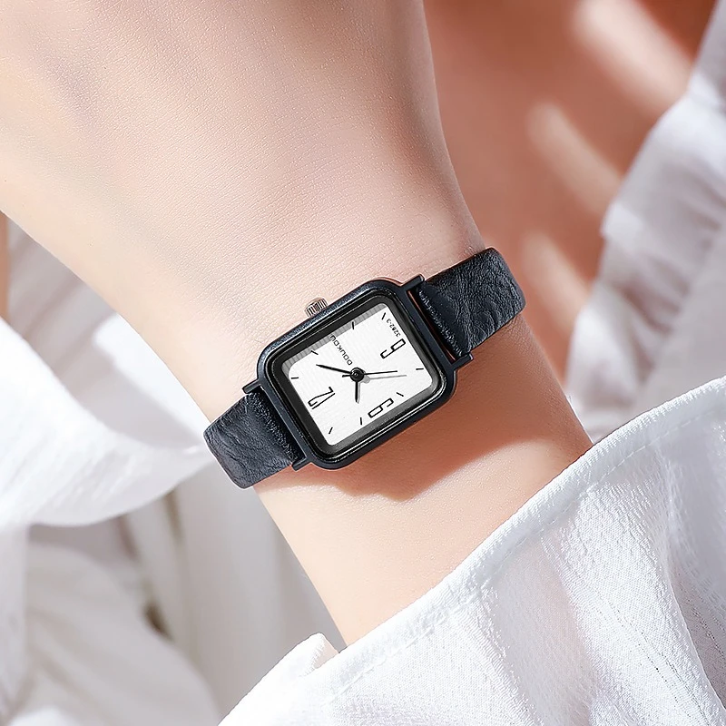 Новые модные женские часы для учеников средней школы, женские экзамены, цифровые наручные часы в студенческом стиле с поясом