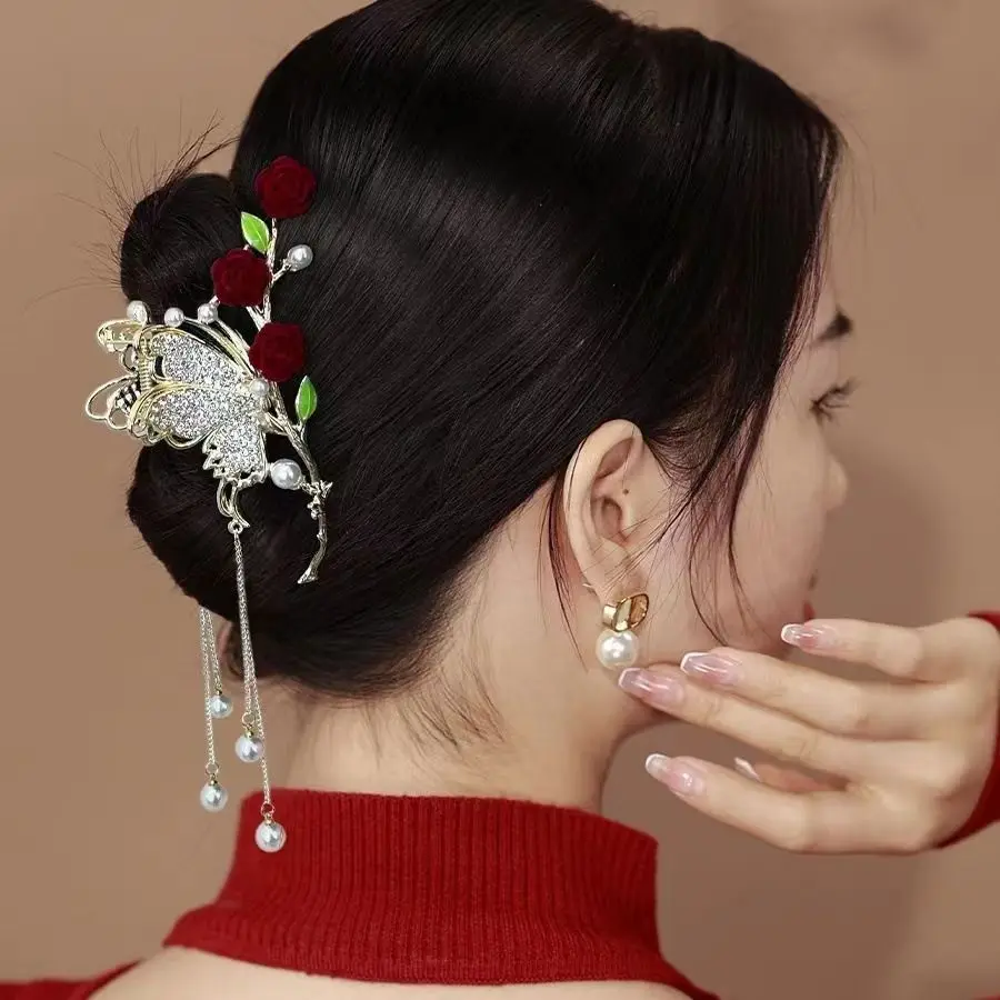 Alloy Hair Clip,Large hair Accessories, Simple hairpin,Thin hair Styling Tools for women